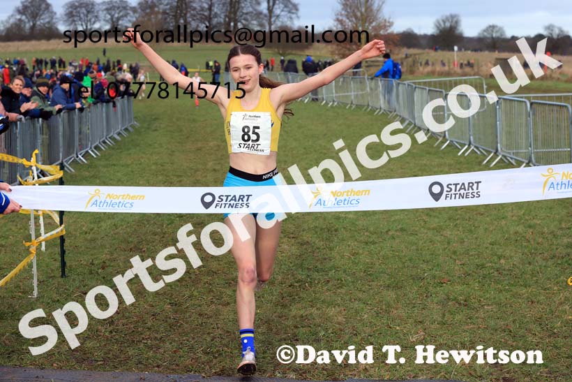 Girls Under-15s 2024 Northern Cross Country Champs., Sedgefield. Photo: David T. Hewitson/Sports for All Pics